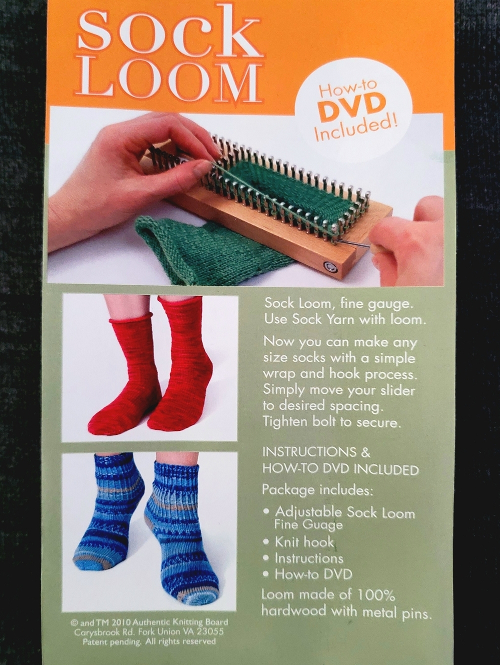 KnitPro K6 Sock Loom Fine Gauge in Orange - Picture 3 of 3